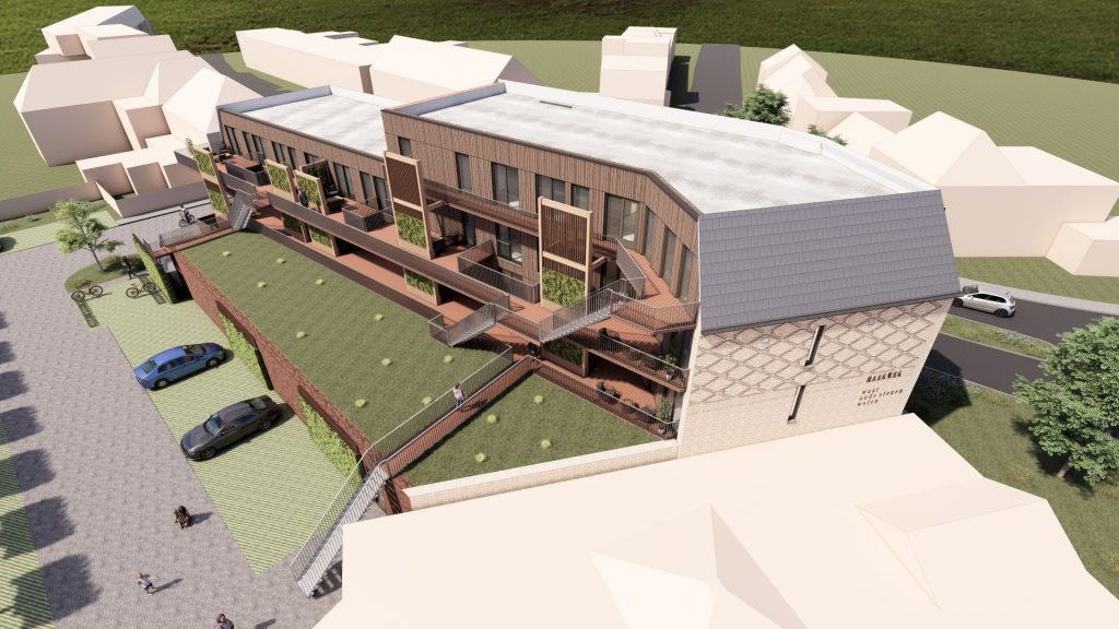 Architectonisch ontwerp van LA Architecten voor Tapijtcentrum Breda